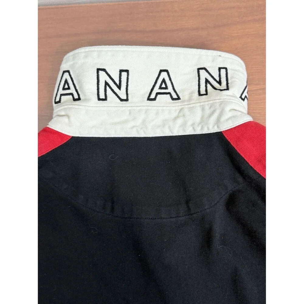 Banana Republic Long-Sleeve Colorblock Rugby Shirt Embroidered Under Collar M